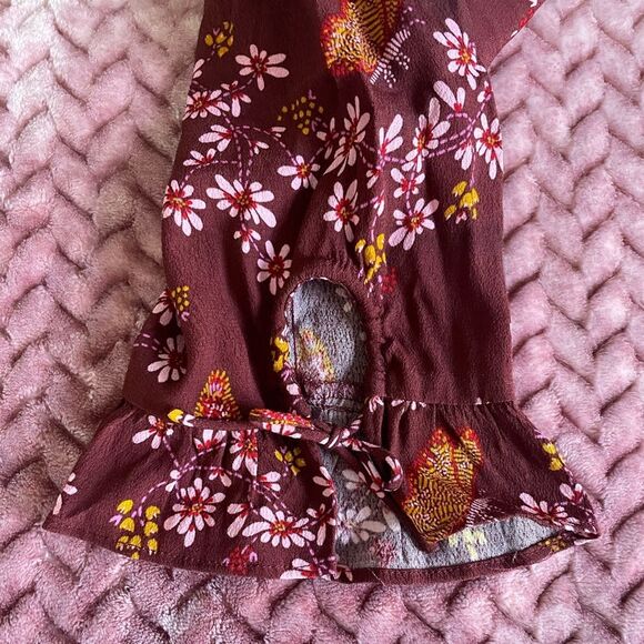 Madewell Tie-Sleeve Wrap Top in Butterfly Sanctuary Womens Size 2 - Picture 9 of 11